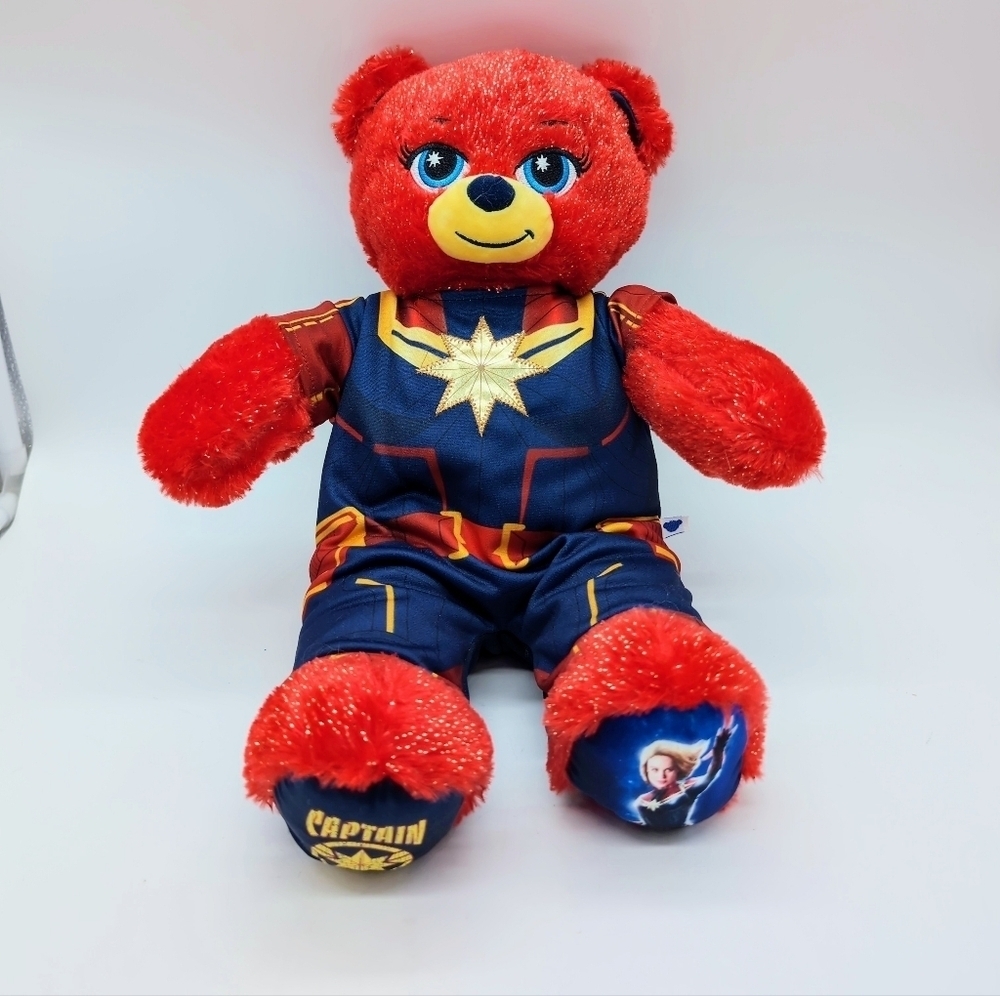 Marvel Captain Marvel Plush Build A Bear - Red Sparkle